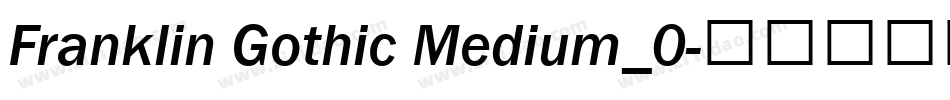 Franklin Gothic Medium_0字体转换